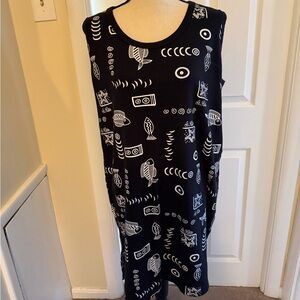 Black and White Patterned Dress/Coverup